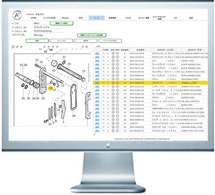 部品表データ管理システム（APLUS）